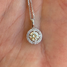 Load image into Gallery viewer, Necklace in 14 ct. white gold with 0,60 tcw. diamonds.
