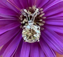 Load image into Gallery viewer, Diamond necklace in 14 ct. white gold with one 0,48 ct. natural diamond
