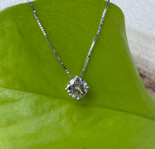 Load image into Gallery viewer, 14 ct. white gold necklace with 0,53 ct. diamond
