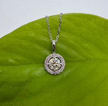 Load image into Gallery viewer, Necklace in 14 ct. white gold with 0,60 tcw. diamonds.
