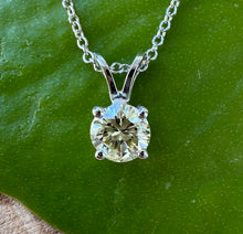 Load image into Gallery viewer, Diamond necklace in 14 ct. white gold with one 0,48 ct. natural diamond
