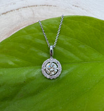 Load image into Gallery viewer, Necklace in 14 ct. white gold with 0,60 tcw. diamonds.
