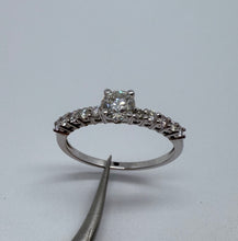 Load image into Gallery viewer, 14 ct. white gold ring with 0,59 tcw. diamonds
