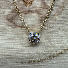 Load image into Gallery viewer, 14 ct. gold chain with 0,45 ct. natural diamond
