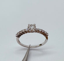 Load image into Gallery viewer, 14 ct. white gold ring with 0,59 tcw. diamonds
