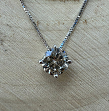 Load image into Gallery viewer, 14 ct. white gold necklace with 0,53 ct. diamond
