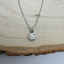 Load image into Gallery viewer, Necklace in 14 ct. white gold with 0,52 ct. diamond
