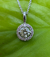 Load image into Gallery viewer, Necklace in 14 ct. white gold with 0,60 tcw. diamonds.
