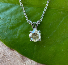 Load image into Gallery viewer, Diamond necklace in 14 ct. white gold with one 0,48 ct. natural diamond
