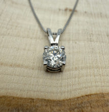 Load image into Gallery viewer, Necklace in 14 ct. white gold with 0,52 ct. diamond
