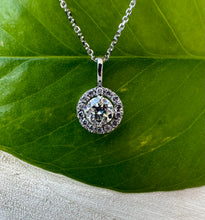 Load image into Gallery viewer, Necklace in 14 ct. white gold with 0,51 tcw. natural diamonds
