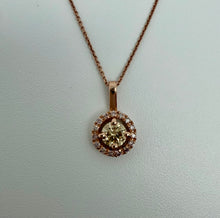 Load image into Gallery viewer, Necklace in 14 ct. rose gold with 0,52 ct. diamonds.
