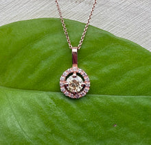 Load image into Gallery viewer, Necklace in 14 ct. rose gold with 0,52 ct. diamonds.
