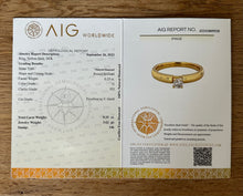 Load image into Gallery viewer, Ring in 14 ct. yellow gold with 0,25 ct. diamond
