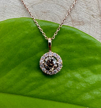 Load image into Gallery viewer, Necklace in 14 ct. pink gold with 0,53 tcw. diamonds
