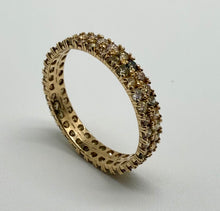 Load image into Gallery viewer, Double eternity gold ring with 1,34 tcw. natural diamonds.
