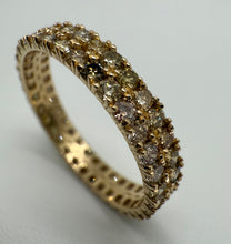 Load image into Gallery viewer, Double eternity gold ring with 1,34 tcw. natural diamonds.
