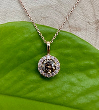 Load image into Gallery viewer, Necklace in 14 ct. pink gold with 0,53 tcw. diamonds
