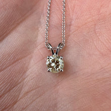 Load image into Gallery viewer, Diamond necklace in 14 ct. white gold with one 0,48 ct. natural diamond
