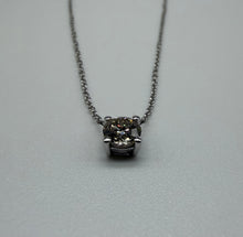 Load image into Gallery viewer, Necklace in 14 ct. white gold holding one 0,50 ct. natural diamond
