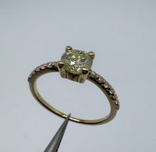 Load image into Gallery viewer, 14 ct. gold ring with 0,74 tcw. diamonds.
