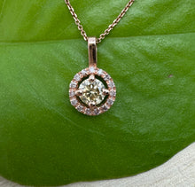 Load image into Gallery viewer, Necklace in 14 ct. rose gold with 0,52 ct. diamonds.
