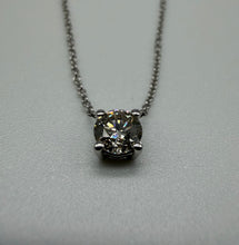 Load image into Gallery viewer, Necklace in 14 ct. white gold holding one 0,50 ct. natural diamond
