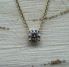Load image into Gallery viewer, 14 ct. gold chain with 0,45 ct. natural diamond
