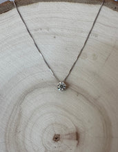 Load image into Gallery viewer, Necklace in 14 ct. white gold with a stunning 0,63 ct. diamond

