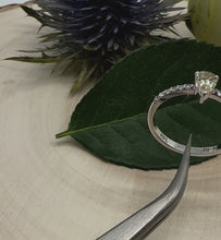 Load and play video in Gallery viewer, Diamondring in 14 ct. white gold with 0,54 tcw. natural diamonds
