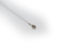 Load image into Gallery viewer, White gold chain with a stunning teardrop-shaped yellow-brown diamond
